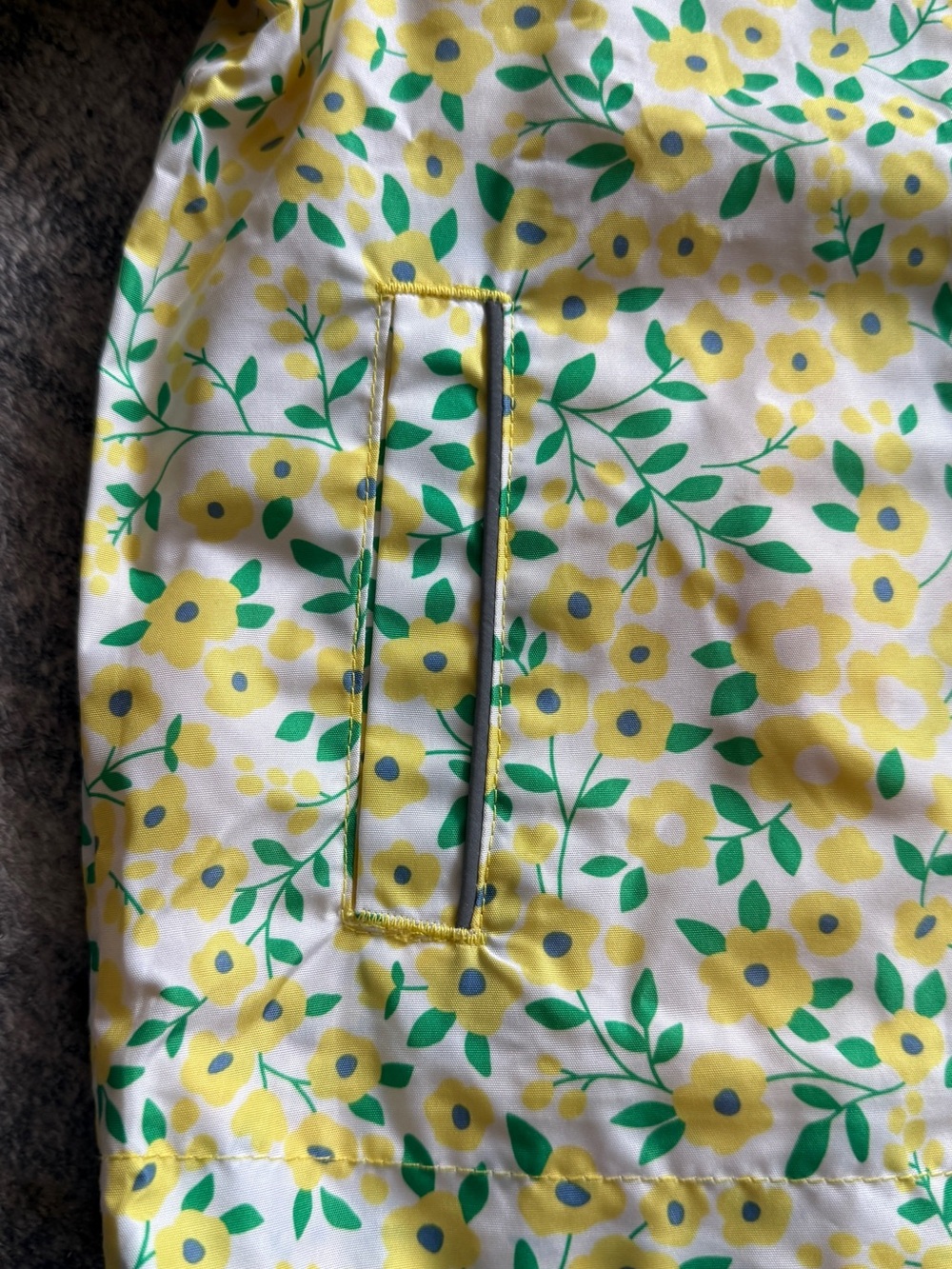 Kids Floral Hooded Raincoat in Yellow - Unbranded - Picture 9 of 10